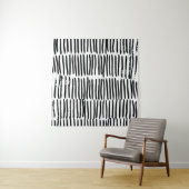 Verticale elementen: met de hand getekende naadloz wandkleed (In situ)
