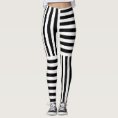 Verticale en horizontale strepen leggings (Voorkant)