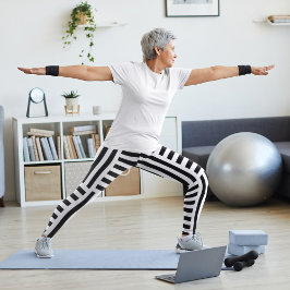 Verticale en horizontale strepen leggings