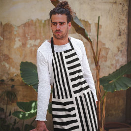 Verticale en horizontale strepen schort