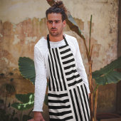 Verticale en horizontale strepen schort