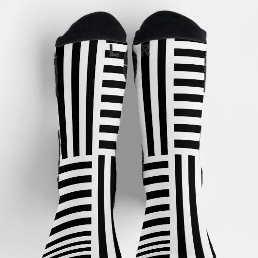 Verticale en horizontale strepen sokken (Top)