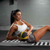 Verticale en horizontale strepen yogamat