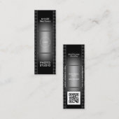 Verticale filmtape mini visitekaartje (Voorkant / Achterkant)