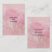 Verticale Floral Roos Achtergrond Modern Visitekaartje (Voorkant / Achterkant)