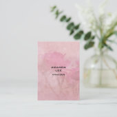Verticale Floral Roos Achtergrond Modern Visitekaartje (Staand voorkant)