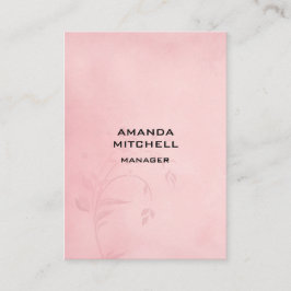 Verticale Floral roze Achtergrond Modern Visitekaartje