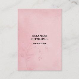 Verticale Floral roze Achtergrond Modern Visitekaartje