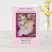 Verticale foto Aangepaste felicitaties Nieuwe baby Kaart (Gele Bloem)