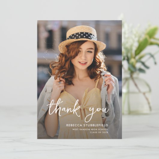 Verticale foto Afstuderen 2025 Bedankkaart (Staand voorkant)