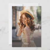 Verticale foto Afstuderen 2025 Bedankkaart (Achterkant)