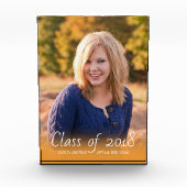 Verticale foto-Afstuderen Oranje klasse 2018 Fotoblokken (Voorkant)