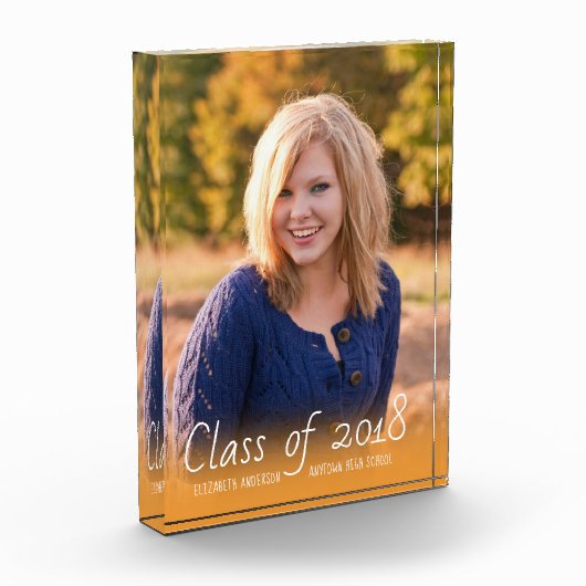 Verticale foto-Afstuderen Oranje klasse 2018 Fotoblokken (Links)