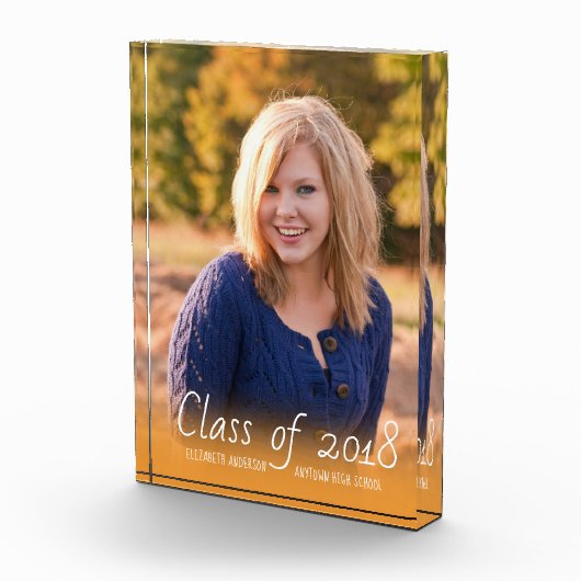 Verticale foto-Afstuderen Oranje klasse 2018 Fotoblokken (Rechts)