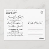 Verticale foto bruiloft Sla de datum Briefkaart (Achterkant)