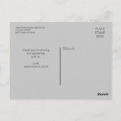 Verticale foto en kalligrafie huwelijksdankjewel briefkaart (Achterkant)