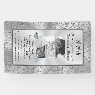 Verticale foto- en persoonlijke partijbanner spandoek