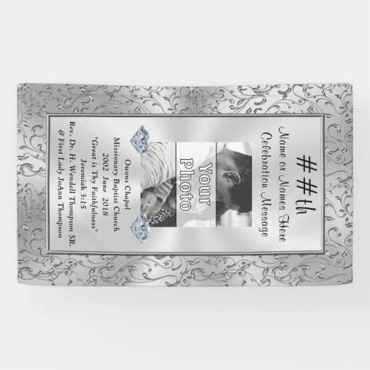 Verticale foto- en persoonlijke partijbanner spandoek (Horizontaal)