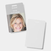 Verticale foto-ID-badge voor een vrijwilliger Badge (Voor- en achterkant)