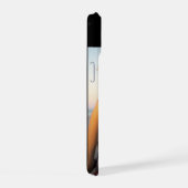 Verticale foto met aangepaste tekst in trendy schr iPhone 15 case (Rechterkant)