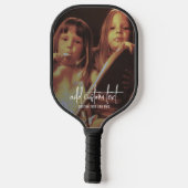 Verticale foto met aangepaste tekst in Trendy Scri Pickleball Paddle (Achterkant)