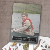 Verticale foto met zwart kleurenblok voor tekst pokerkaarten