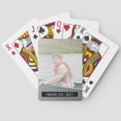 Verticale foto met zwart kleurenblok voor tekst pokerkaarten (Achterkant)