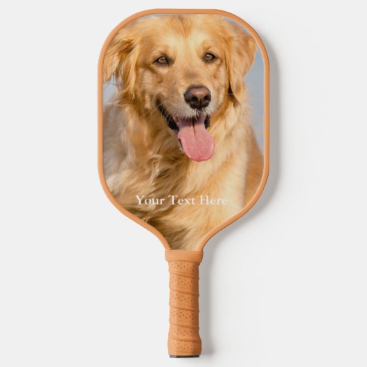 Verticale foto-rendatekst pickleball paddle (Voorkant)