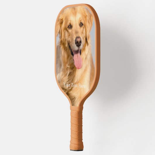 Verticale foto-rendatekst pickleball paddle (Links)