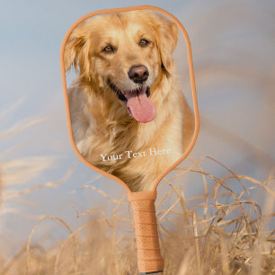 Verticale foto-rendatekst pickleball paddle