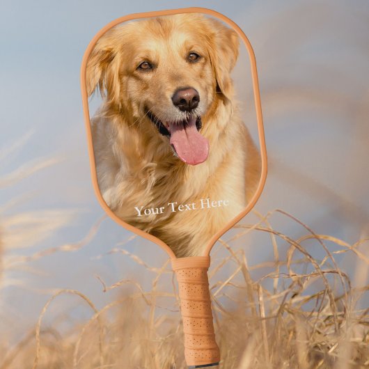 Verticale foto-rendatekst pickleball paddle