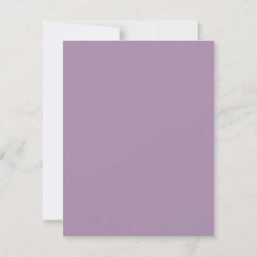 Verticale foto van Lavender Modern Minimalist Wedd Save The Date (Achterkant)
