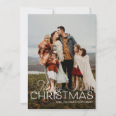 Verticale foto van Merry Kerstmis Wenskaart Kaart (Voorkant)