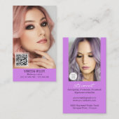 Verticale foto van QR-codesmaak voor netwerken, te Visitekaartje (Voorkant / Achterkant)