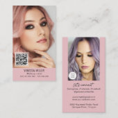 Verticale foto van QR-codesmaak voor netwerken, te Visitekaartje (Voorkant / Achterkant)