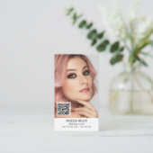 Verticale foto van QR-codesmaak voor netwerken, te Visitekaartje (Staand voorkant)