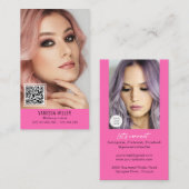 Verticale foto van QR-codesmaak voor netwerken, te Visitekaartje (Voorkant / Achterkant)