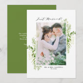 Verticale foto van waterverf Foliage Alleen gehuwd Aankondiging (Voorkant / Achterkant)