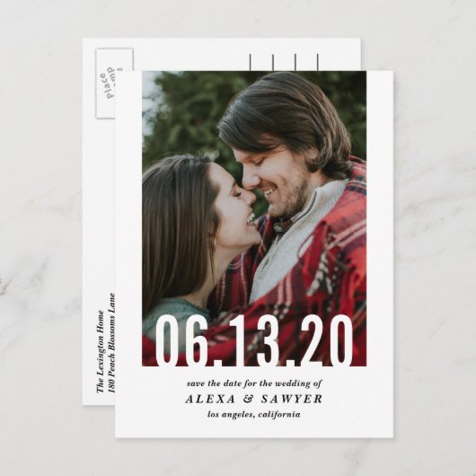 Verticale foto Vertrouwingsdatum Uitgebreide Verti Aankondigingskaart (Voorkant / Achterkant)