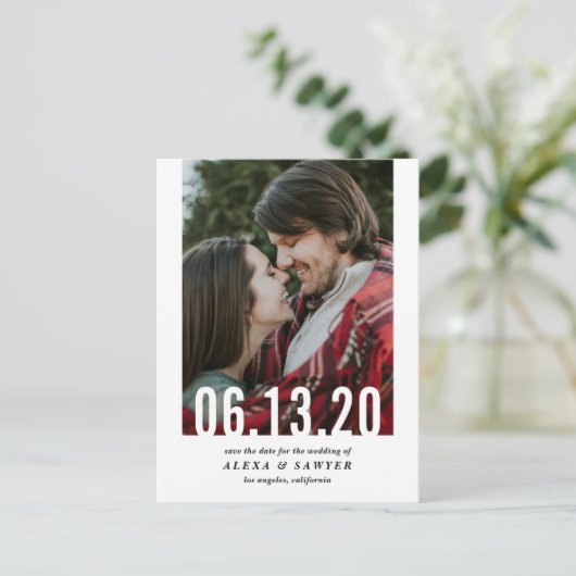 Verticale foto Vertrouwingsdatum Uitgebreide Verti Aankondigingskaart (Staand voorkant)