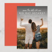 verticale foto voor doelbruiloft save the date (Voorkant / Achterkant)