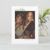 Verticale foto - witte rand minimaal - groene rug feestdagenkaart (Staand voorkant)