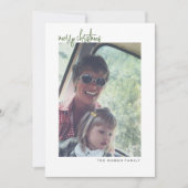 Verticale foto - witte rand minimaal - groene rug feestdagenkaart (Voorkant)