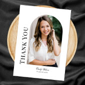 Verticale fotoboog wit Afstuderen Bedankkaart