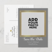 verticale fotobruiloft aankondigingskaart (Voorkant / Achterkant)