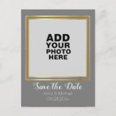 verticale fotobruiloft aankondigingskaart (Voorkant)