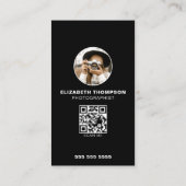 Verticale fotografie Visitekaartjes met QR code (Achterkant)