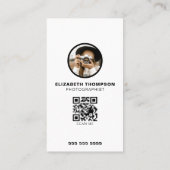 Verticale fotografie Visitekaartjes met QR code (Achterkant)