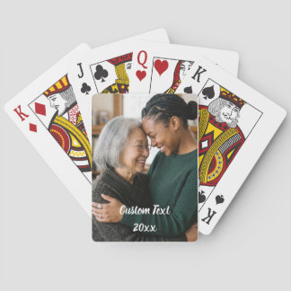 Verticale Fotokaart - Aangepaste tekst Pokerkaarte Pokerkaarten