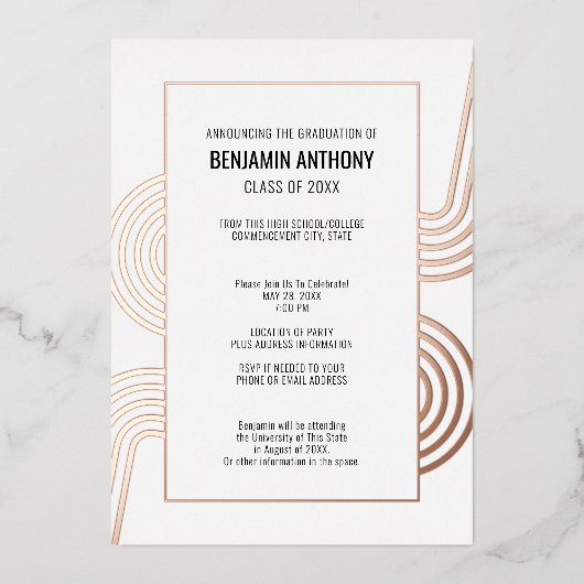 Verticale fotopublicatiebroedster folie uitnodiging (Voorkant)